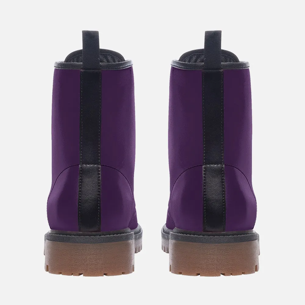 🛍️ Royal Purple Combat Boots – Bold, Unique & Unapologetic