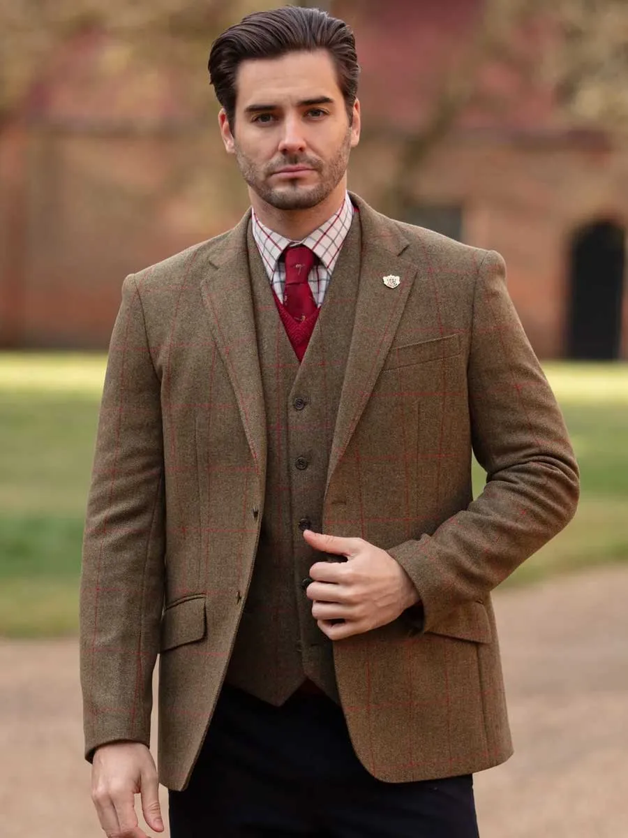 40% OFF ALAN PAINE Combrook Mens Tweed Sports Blazer - Sage - Size: UK Chest 40"
