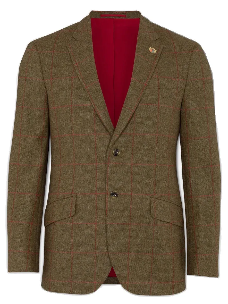 40% OFF ALAN PAINE Combrook Mens Tweed Sports Blazer - Sage - Size: UK Chest 40"