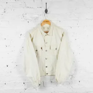 80s Denim Jacket - White - L