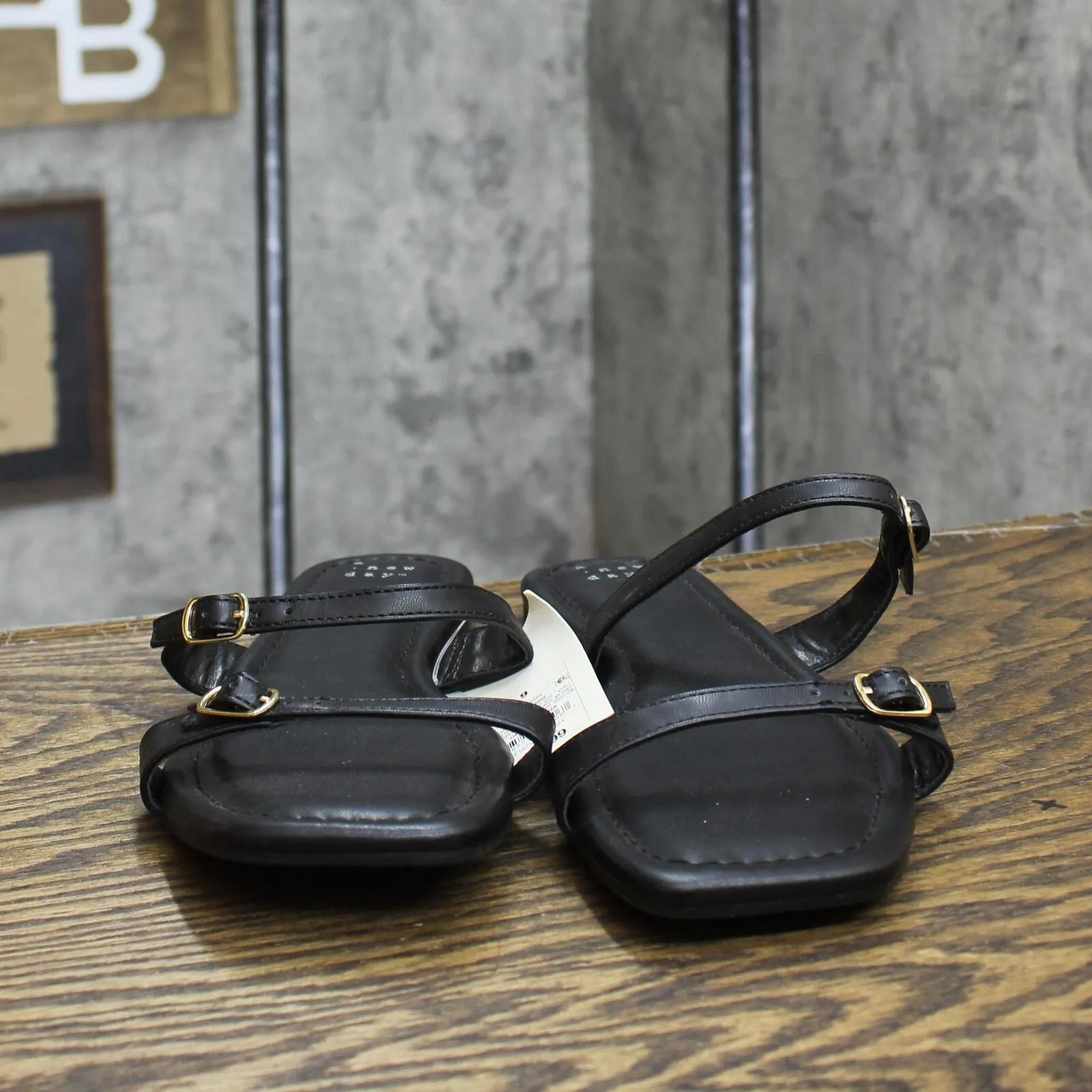 A New Day Connie Two Band Buckle Slide Sandals with Memory Foam Insole 89885761