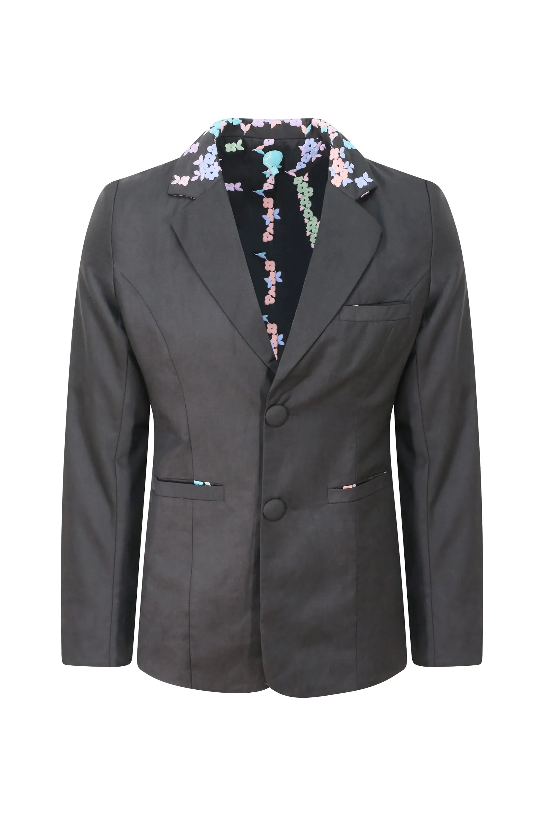 Adrian Schachter Floral Embroidered Suit Jacket