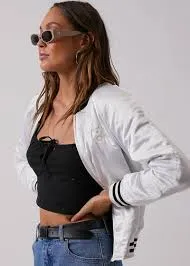 Afends Sienna Silky Reversible Bomber Jacket