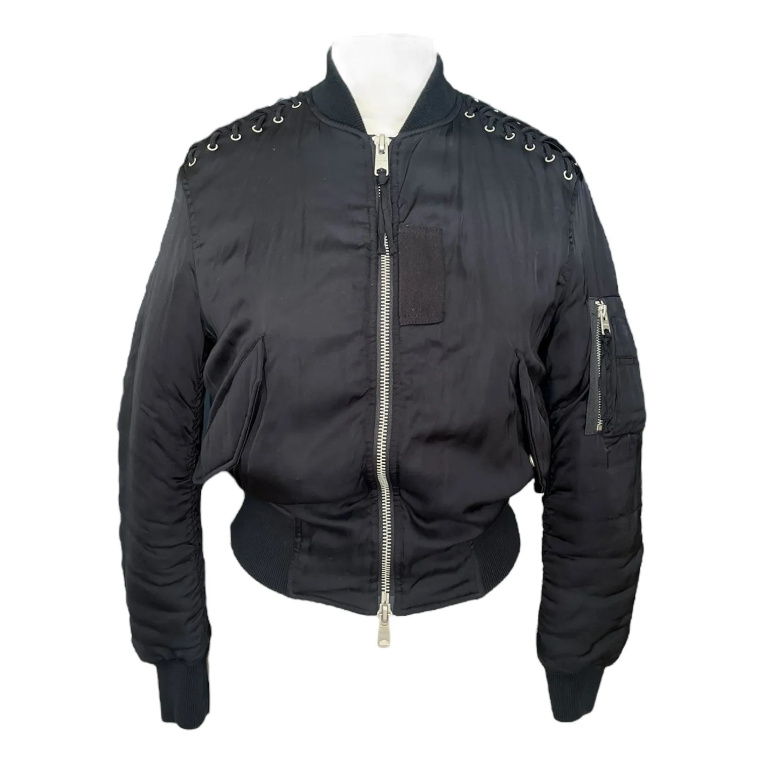 All Saints Navy Bomber Jacket