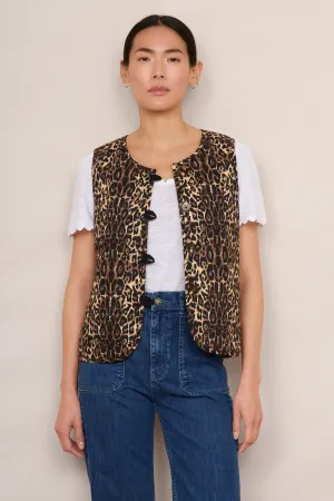 Andy Quilted Gilet - Leopard