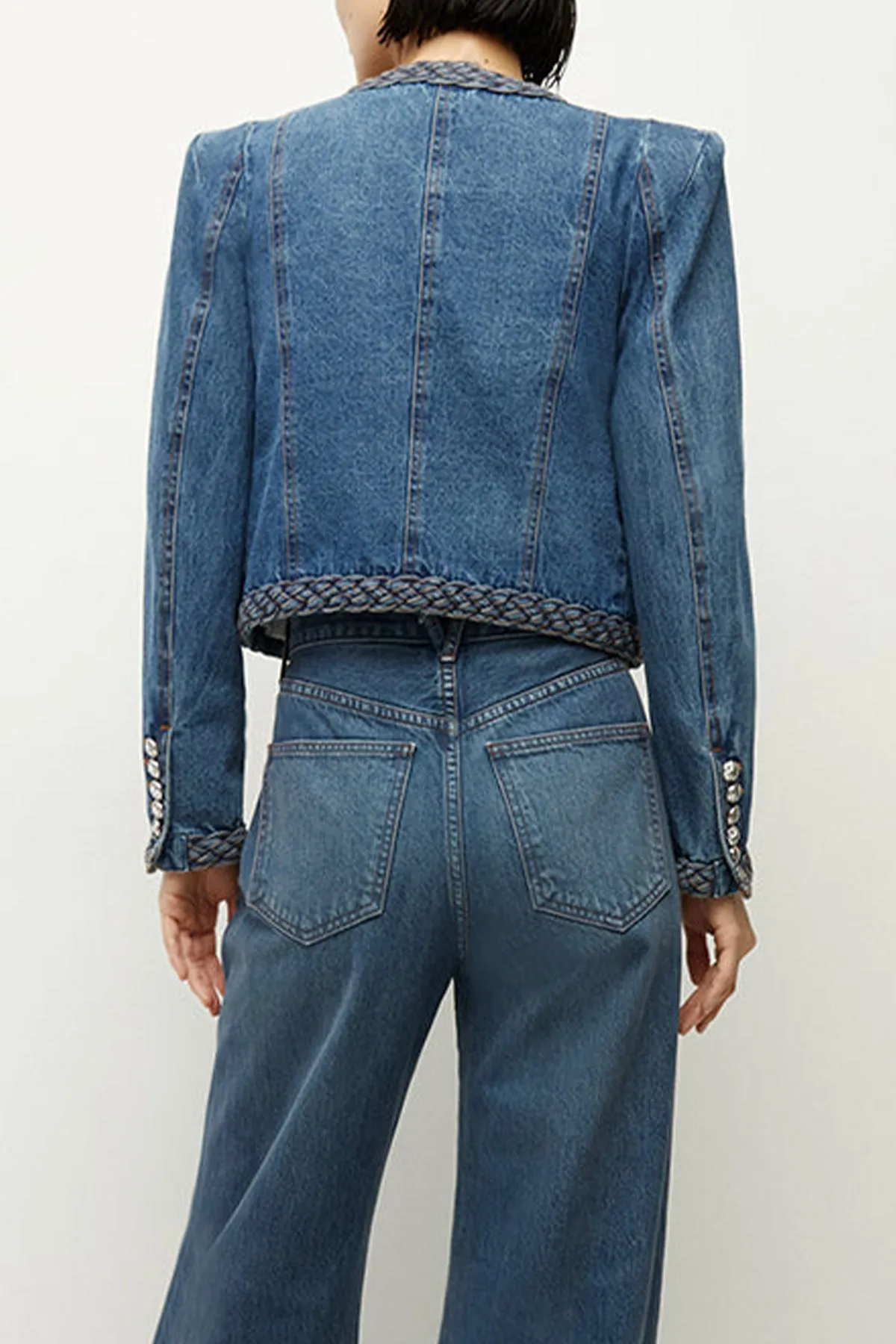 Arrowe Denim Jacket in Stone Bright Blue