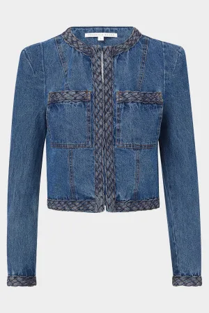 Arrowe Denim Jacket in Stone Bright Blue