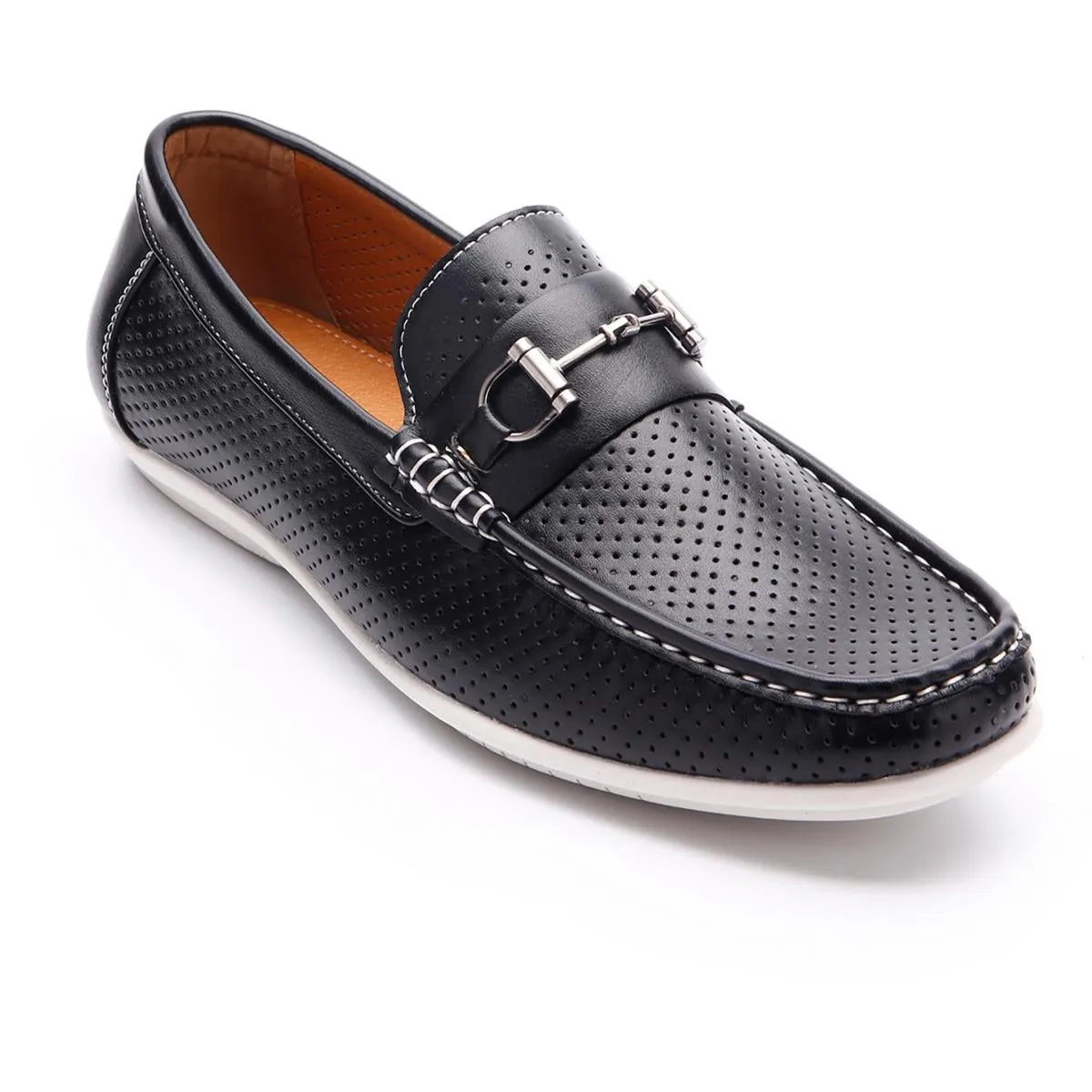 Aston Marc Mens Walk Faux Leather Slip-On Loafers