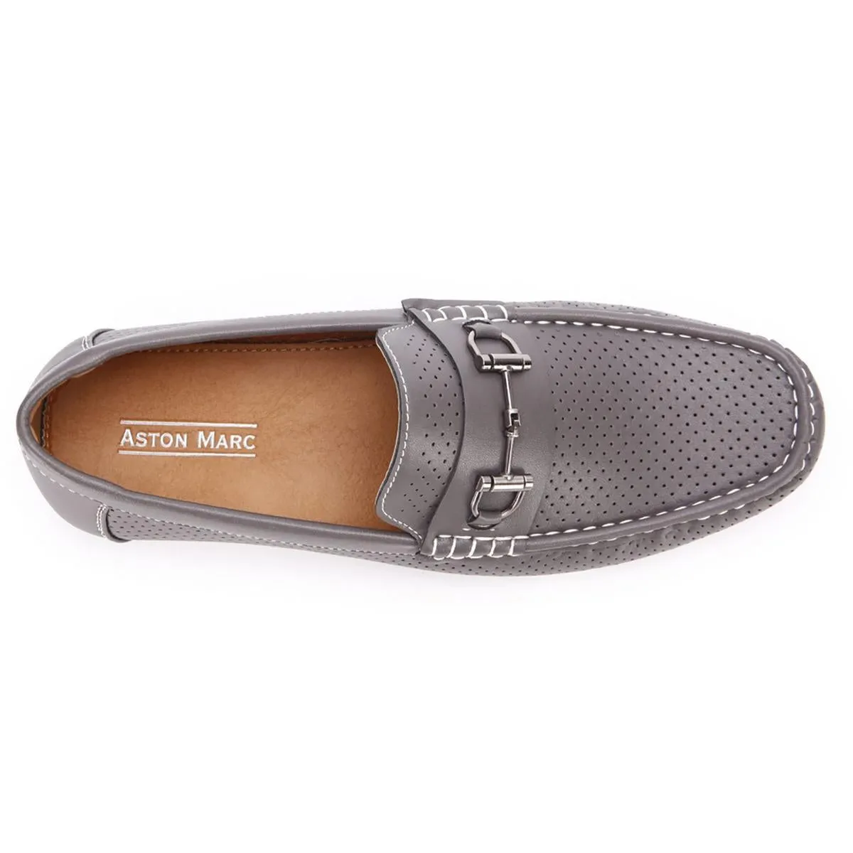 Aston Marc Mens Walk Faux Leather Slip-On Loafers