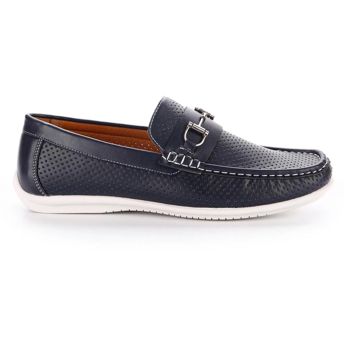 Aston Marc Mens Walk Faux Leather Slip-On Loafers