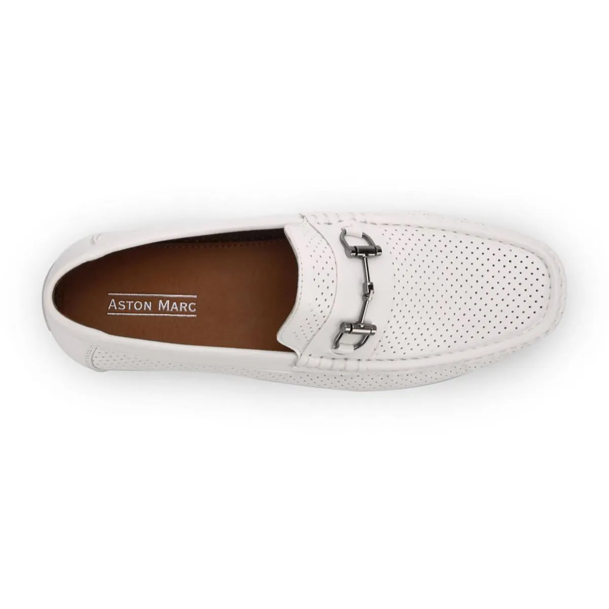 Aston Marc Mens Walk Faux Leather Slip-On Loafers