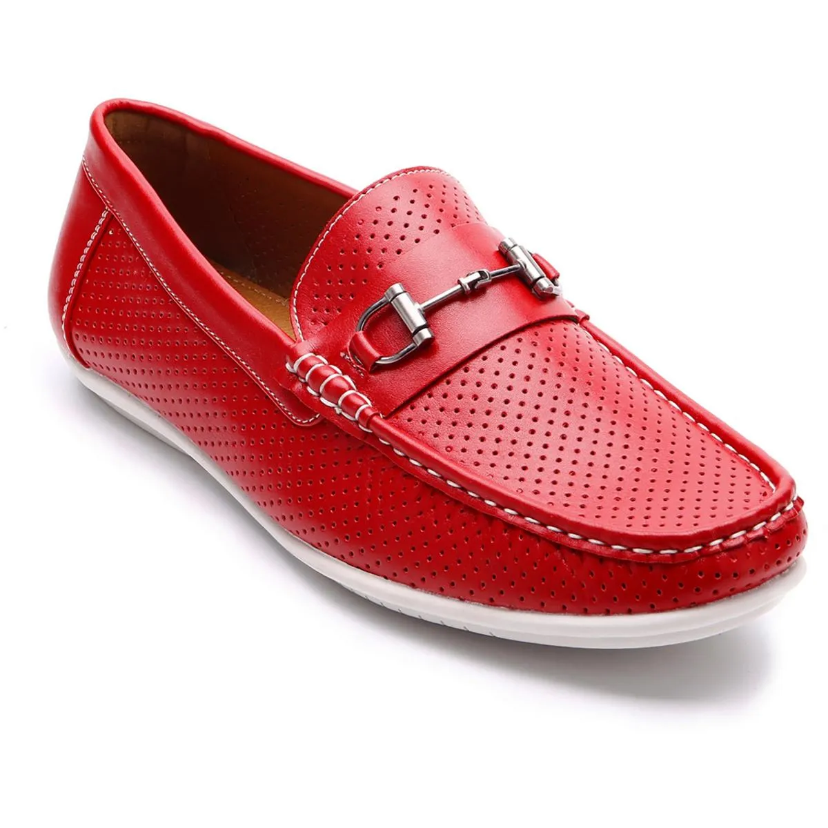 Aston Marc Mens Walk Faux Leather Slip-On Loafers