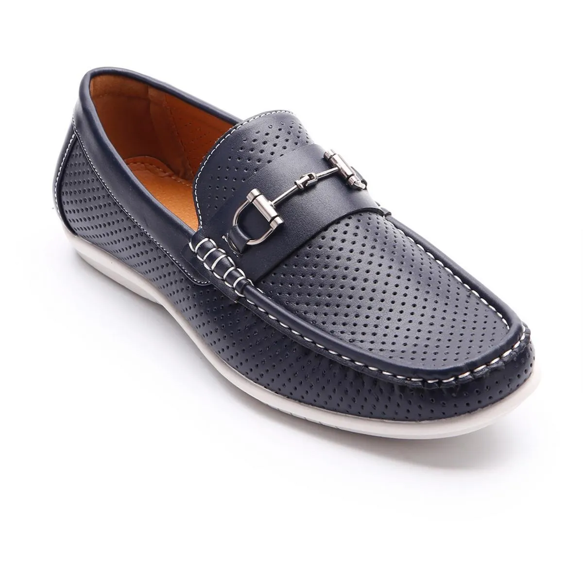 Aston Marc Mens Walk Faux Leather Slip-On Loafers