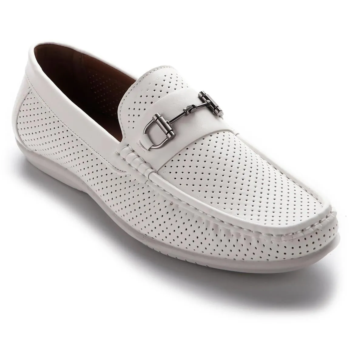 Aston Marc Mens Walk Faux Leather Slip-On Loafers