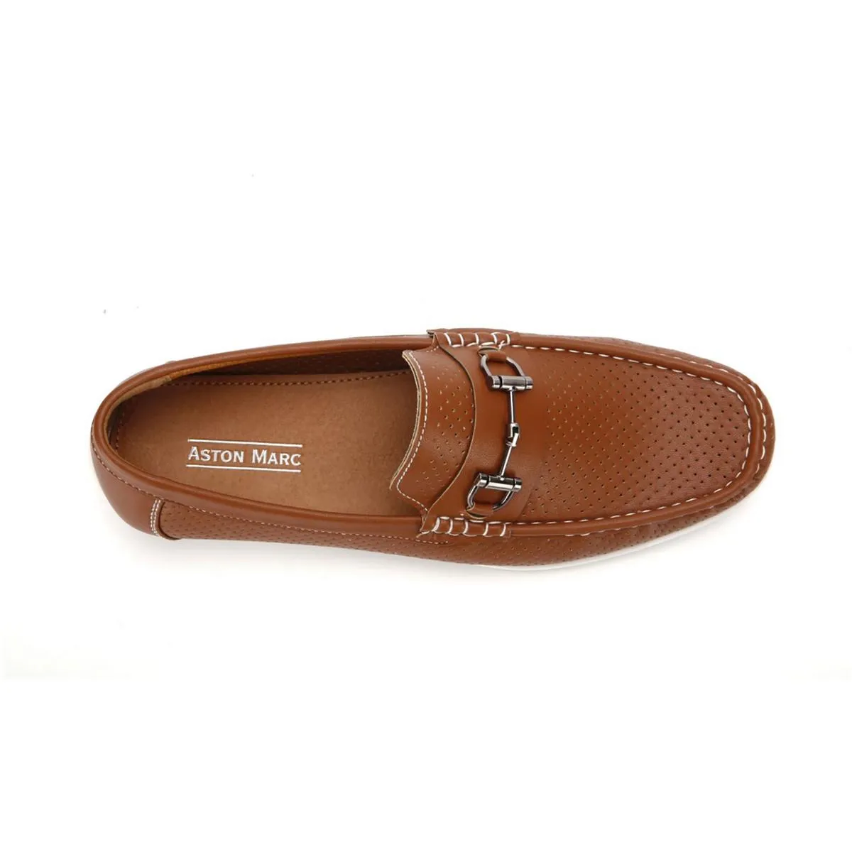 Aston Marc Mens Walk Faux Leather Slip-On Loafers