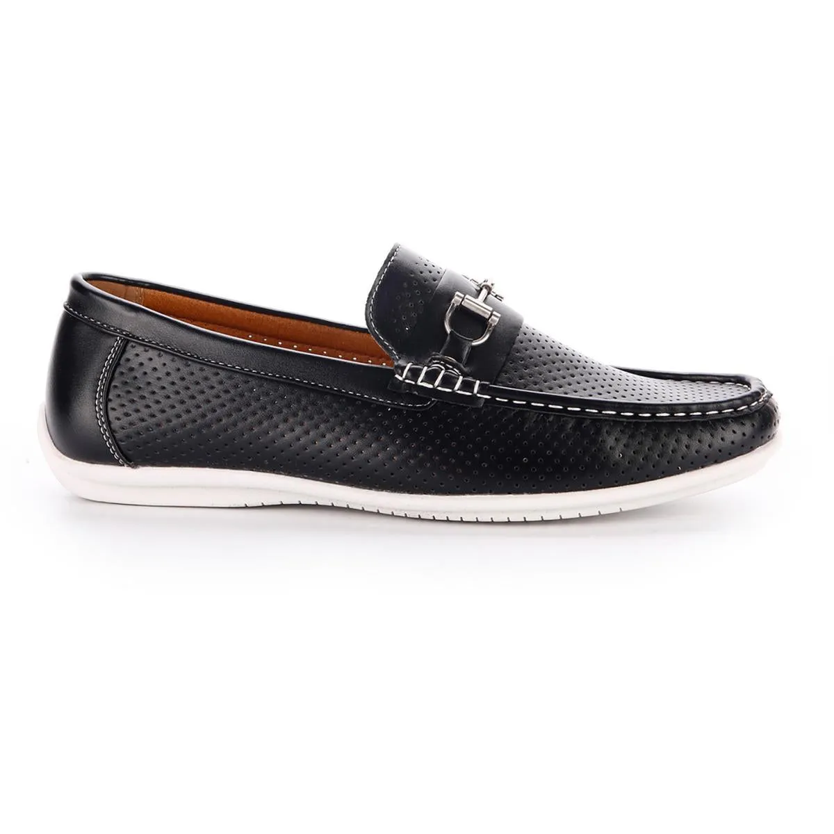 Aston Marc Mens Walk Faux Leather Slip-On Loafers