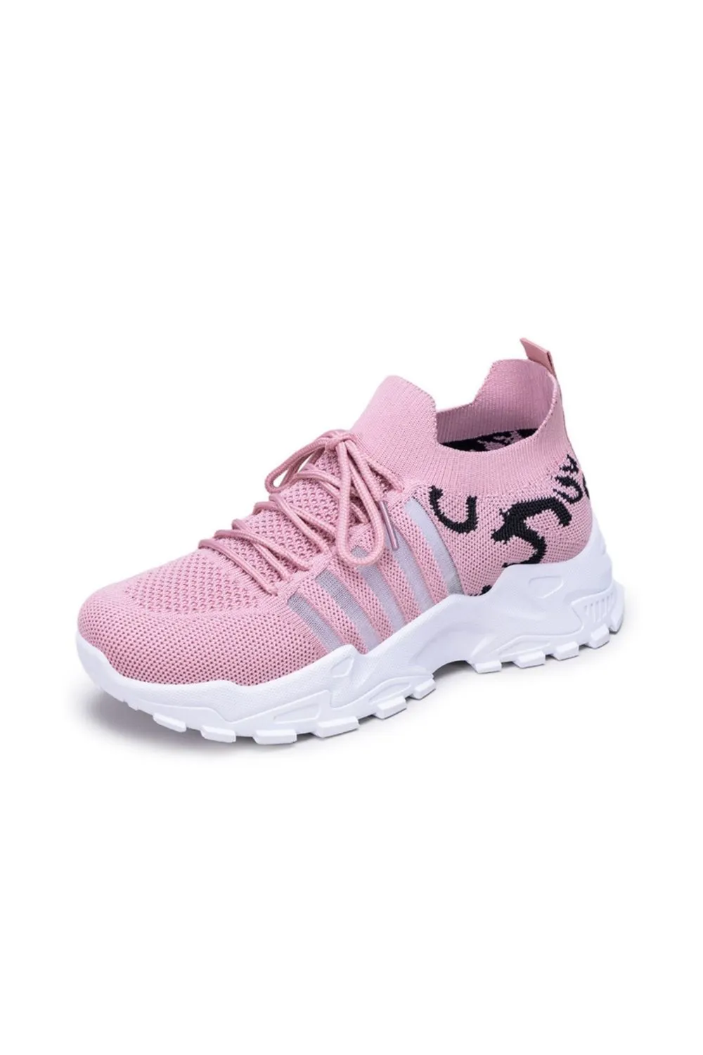 Athletic Shoes - Lace Up Mesh Breathable Athletic