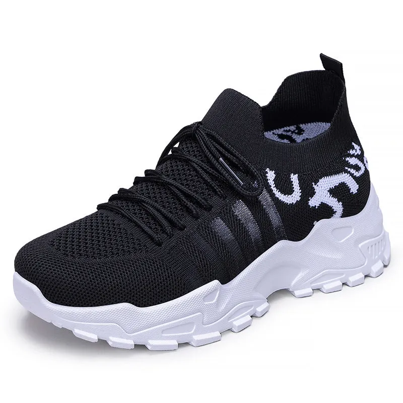Athletic Shoes - Lace Up Mesh Breathable Athletic