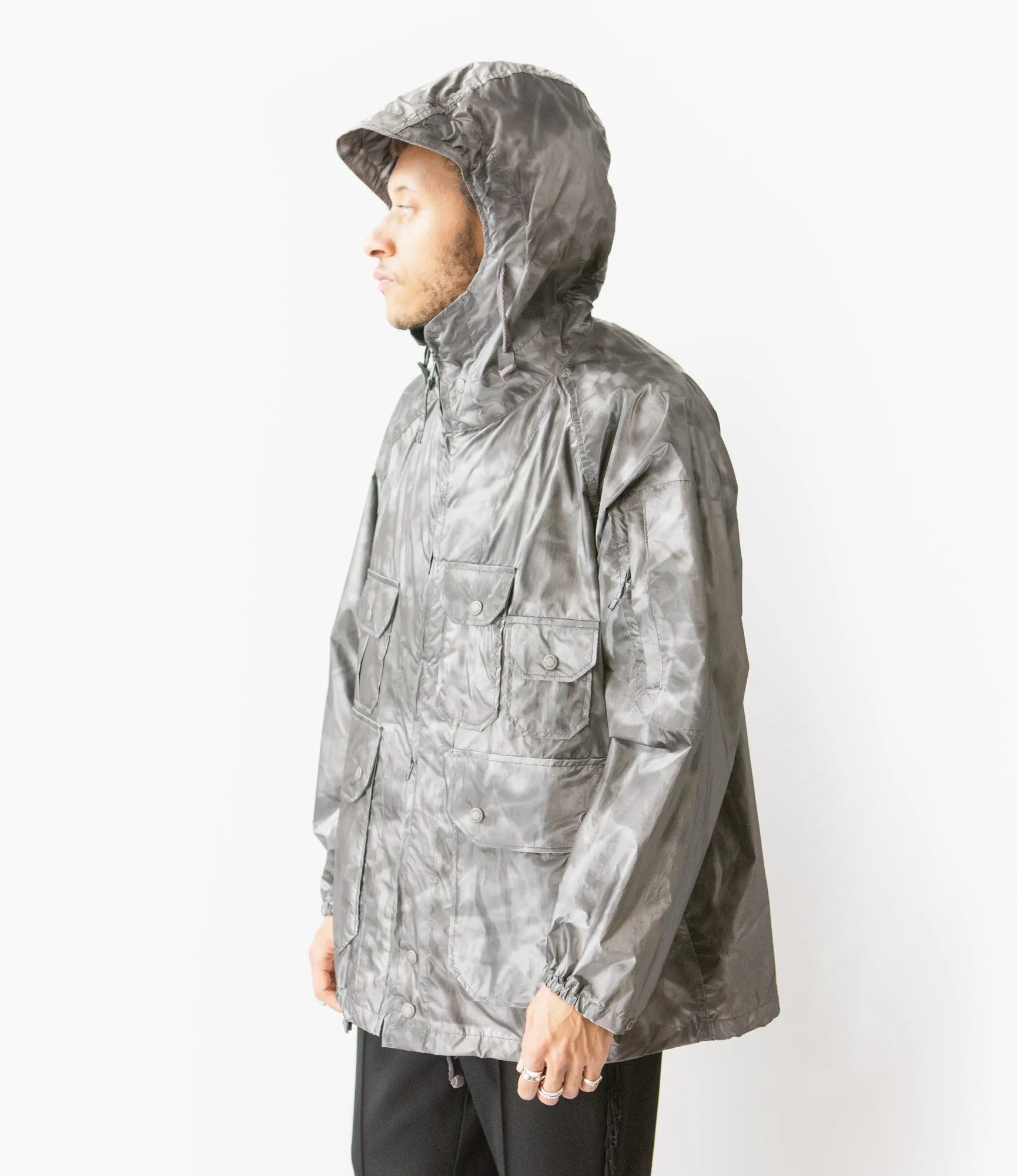 Atlantic Parka – Silver Shadow Print Nylon