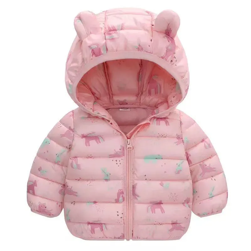 Autumn Hooded Down Jackets Baby Girls' and Boys' Coats
