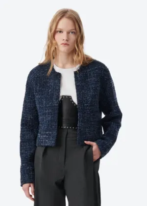 Baluna Tweed Jacket (Black/Blue Denim)