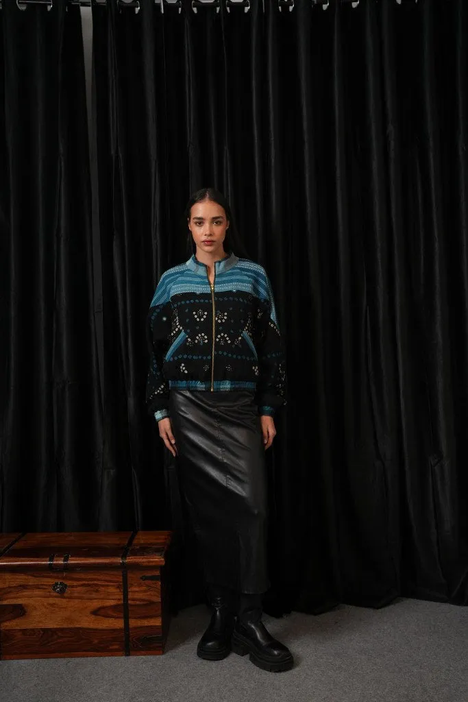 Bandhani Blue Bomber