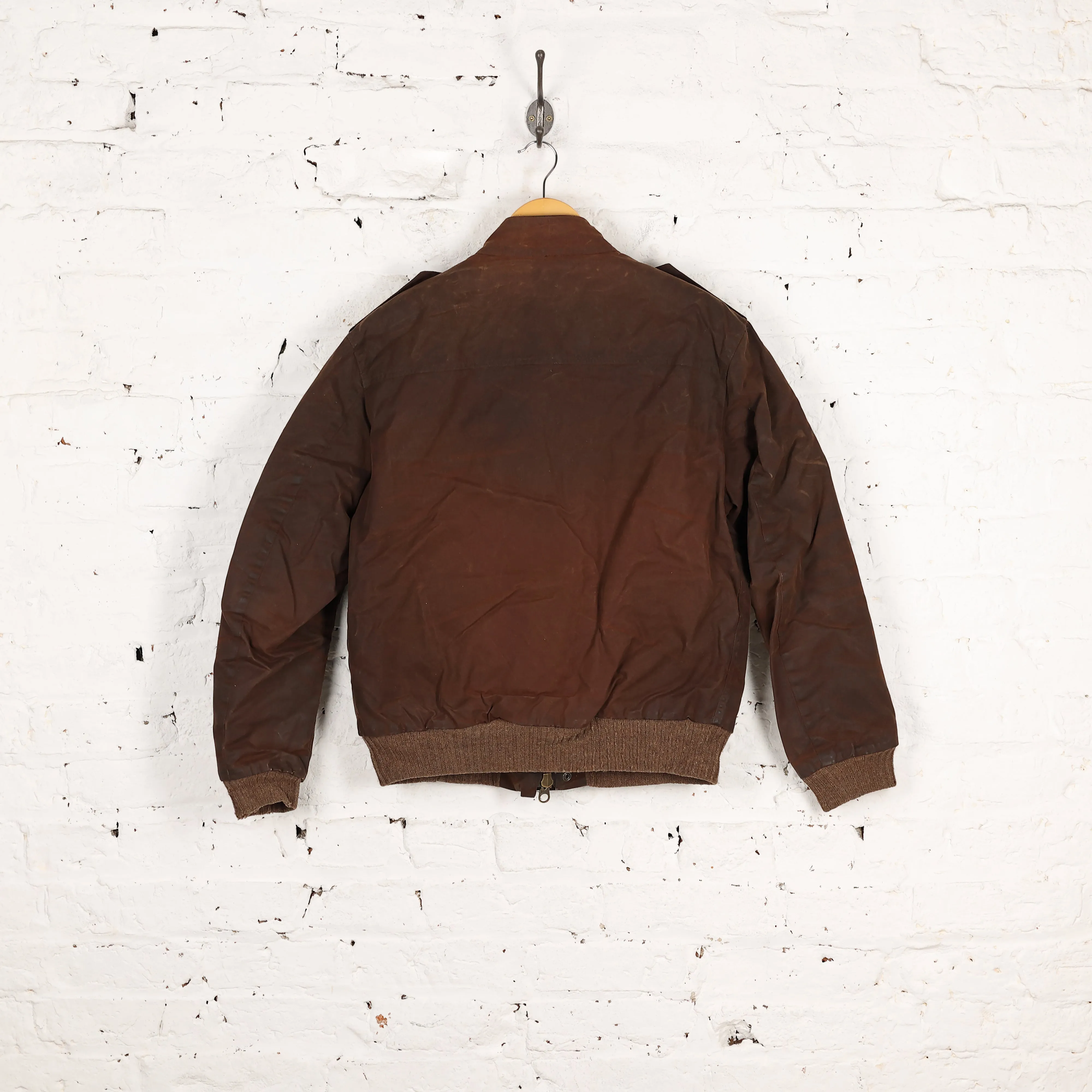 Barbour Ford Wax Bomber Jacket - Brown - L
