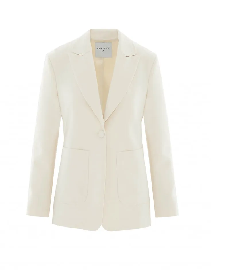 Beatrice B Italia Single-Breasted Blazer in Technical Fabric