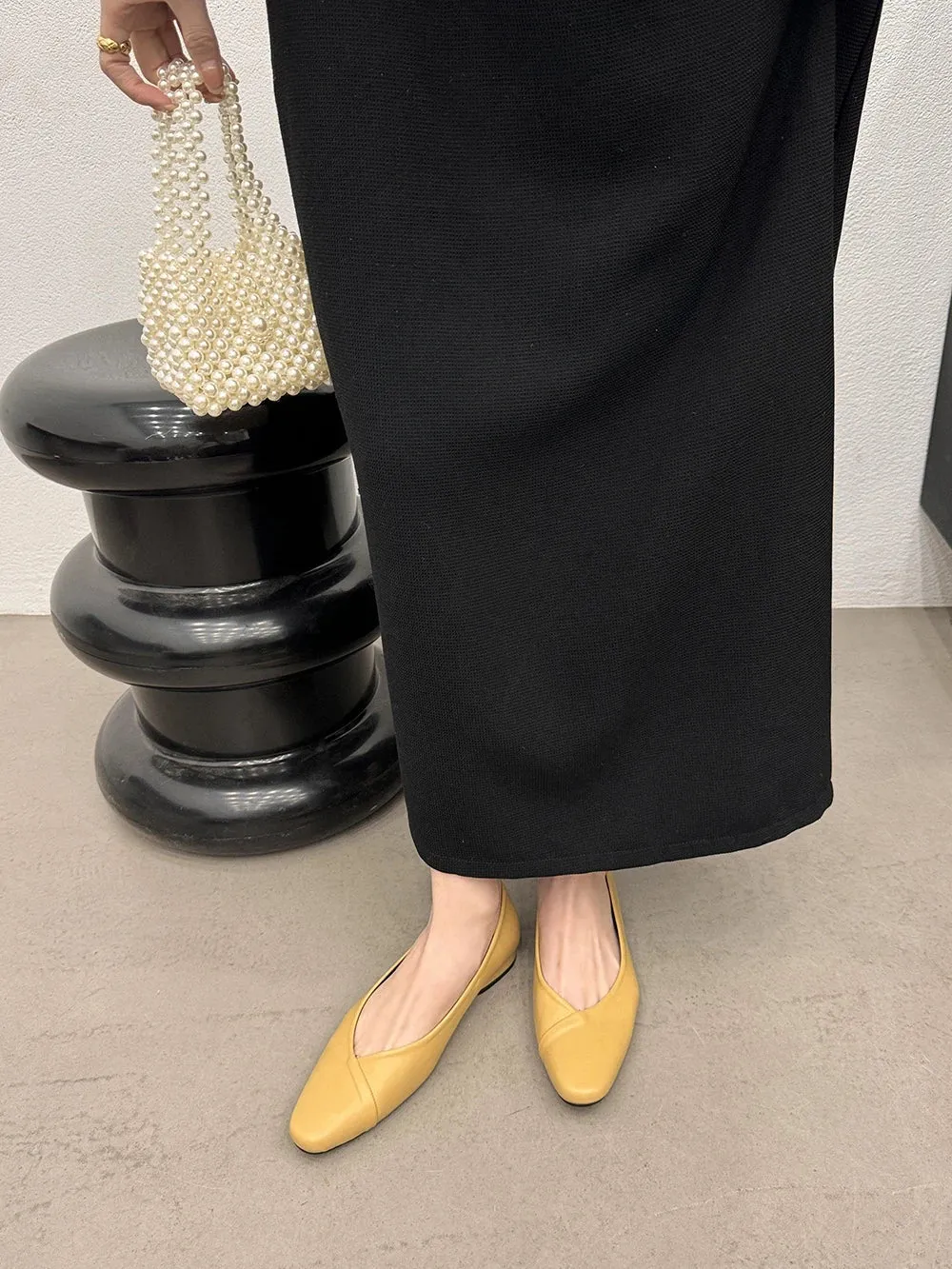 binfenxie  -  Casual Women Loafers Autumn Dress Shoes Low Heeled Black Beige Brown Yellow Casual Slides Mules Shoes Woman Ballte Dance Mules