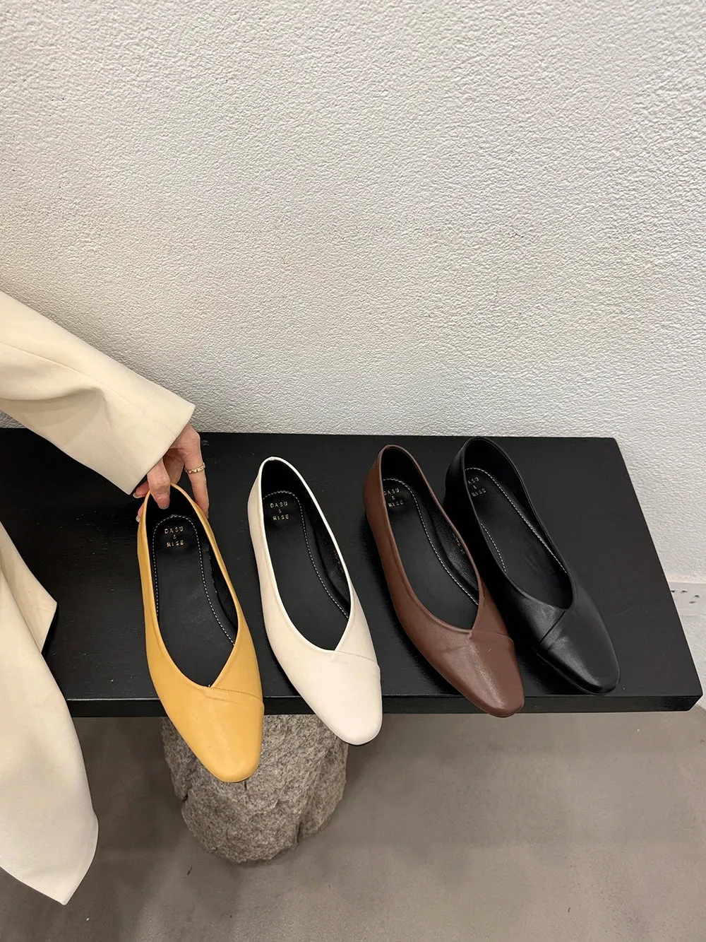 binfenxie  -  Casual Women Loafers Autumn Dress Shoes Low Heeled Black Beige Brown Yellow Casual Slides Mules Shoes Woman Ballte Dance Mules