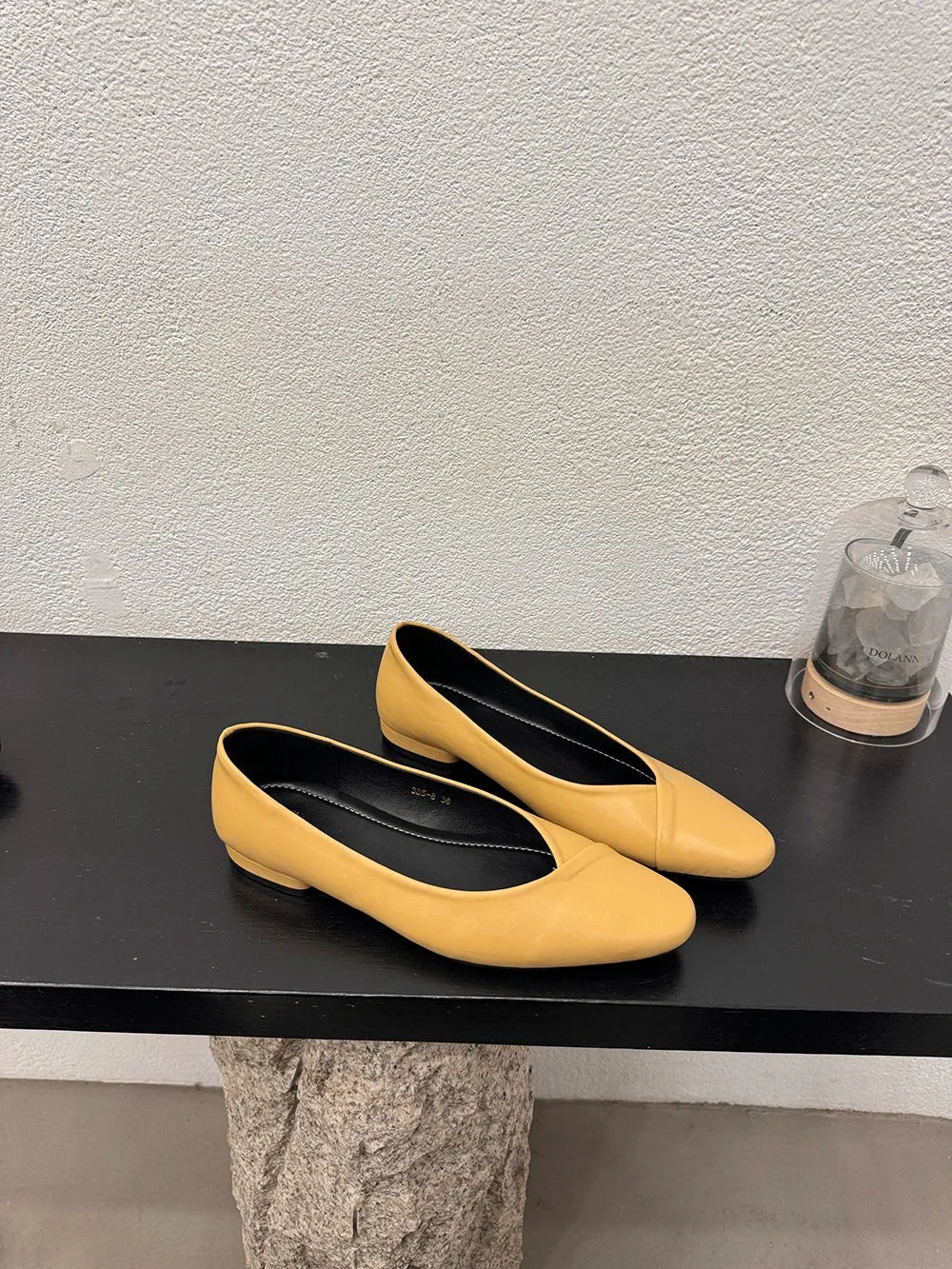 binfenxie  -  Casual Women Loafers Autumn Dress Shoes Low Heeled Black Beige Brown Yellow Casual Slides Mules Shoes Woman Ballte Dance Mules