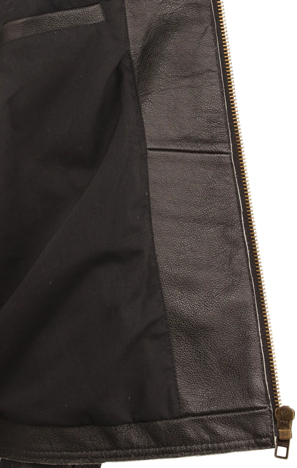 Black Embroidery Skull Motorcycle Leather Jackets