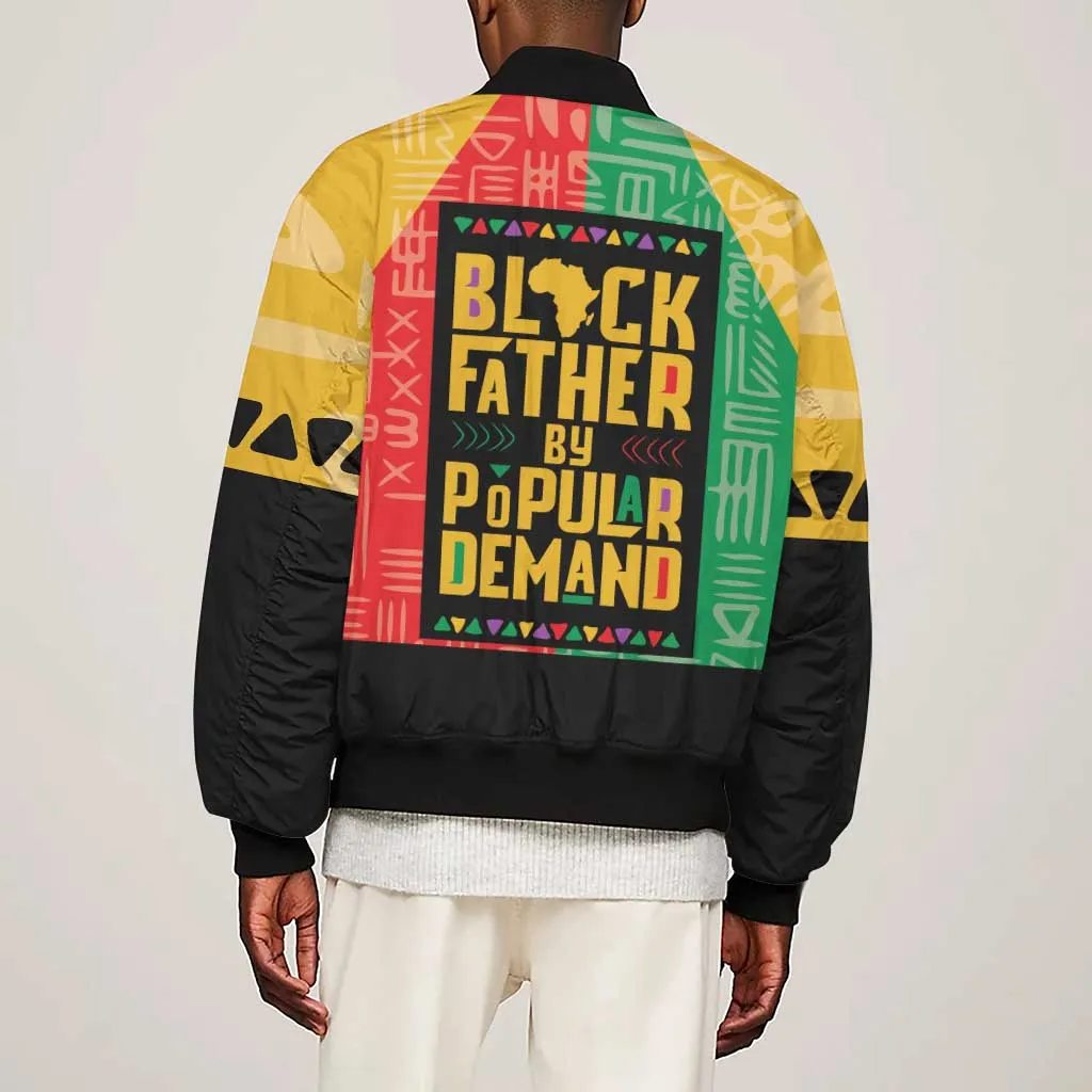 Black Father By Popular Demand Sleeve Zip Bomber Jacket African Art DT03