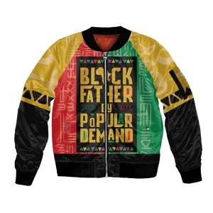 Black Father By Popular Demand Sleeve Zip Bomber Jacket African Art DT03