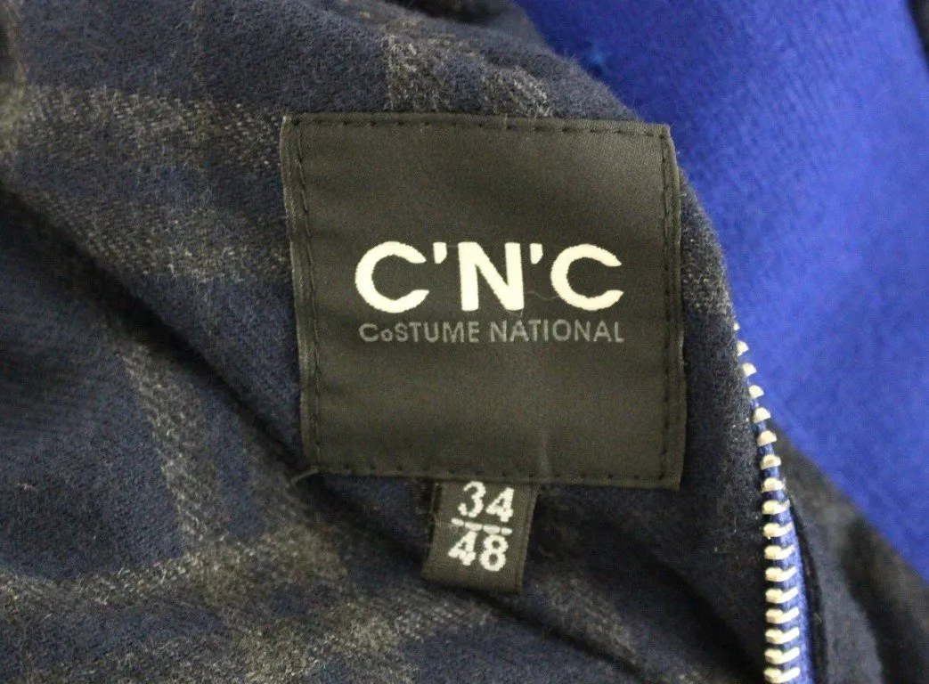 Blue hooded reversible jacket