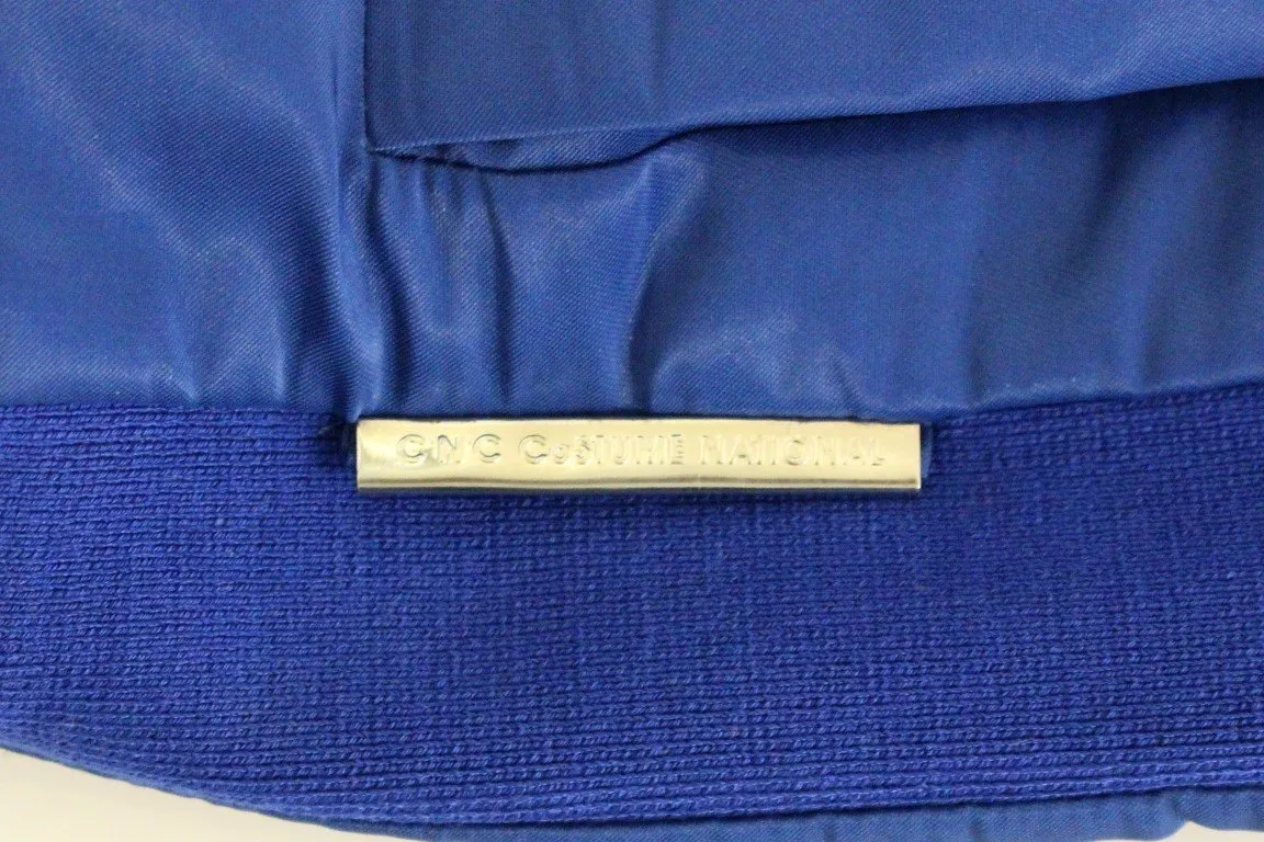 Blue hooded reversible jacket