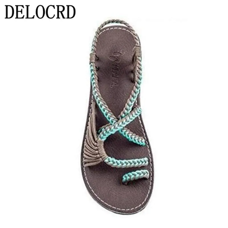 Boho Handmade Breathable Braided Sandals