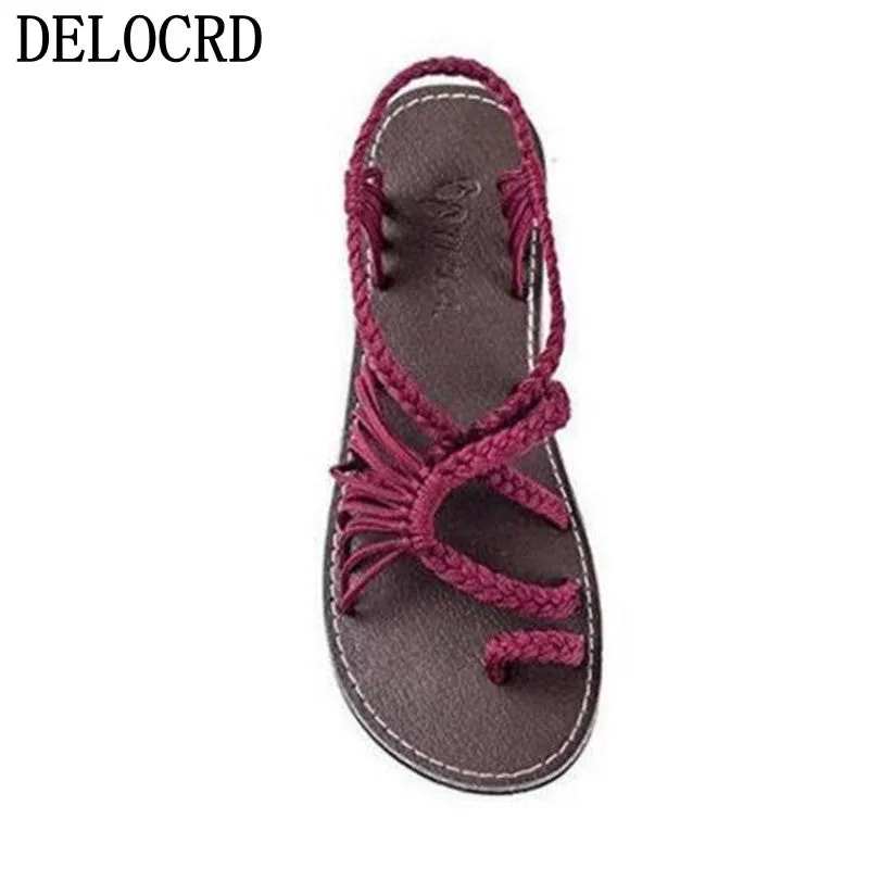 Boho Handmade Breathable Braided Sandals