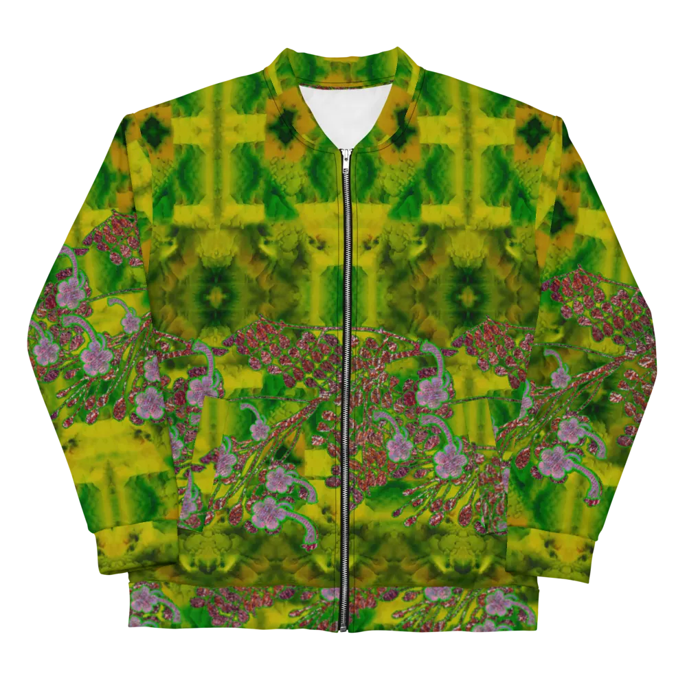 Bomber Jacket (Unisex)(WindSong Flower) RJSTH@Fabric#5 RJSTHW2022 RJS