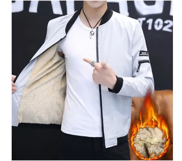 Bomber Style Fleece Lined Street Jacket