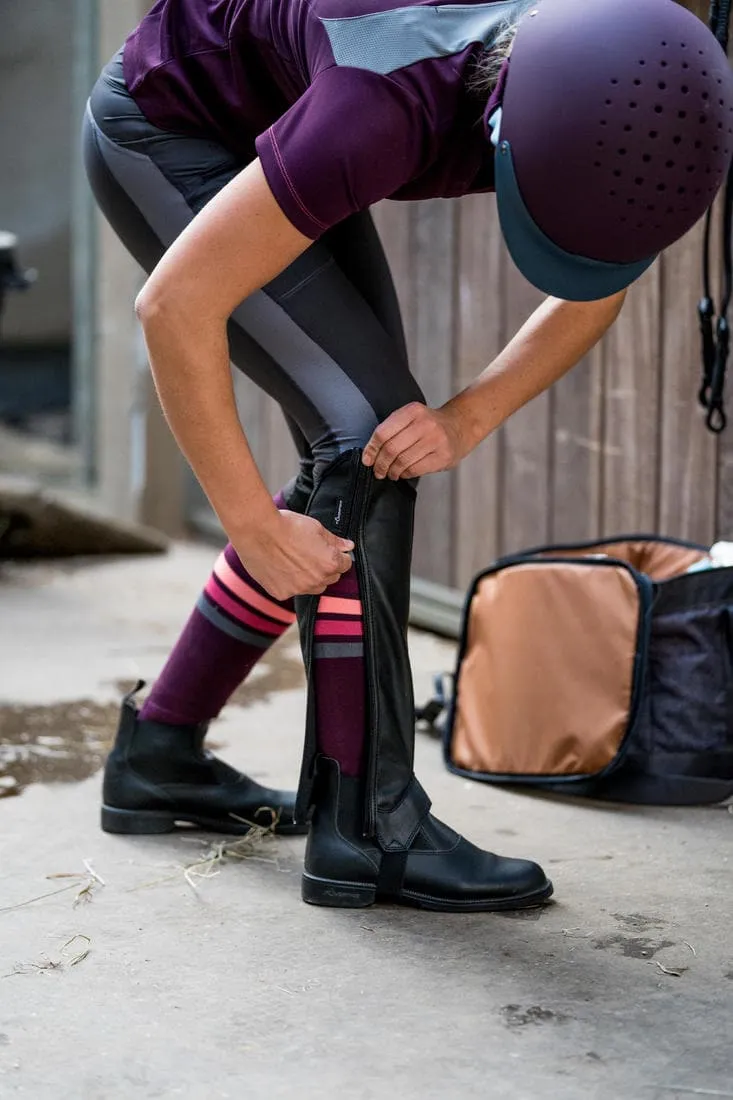 Boots équitation adulte CLASSIC cuir noir
