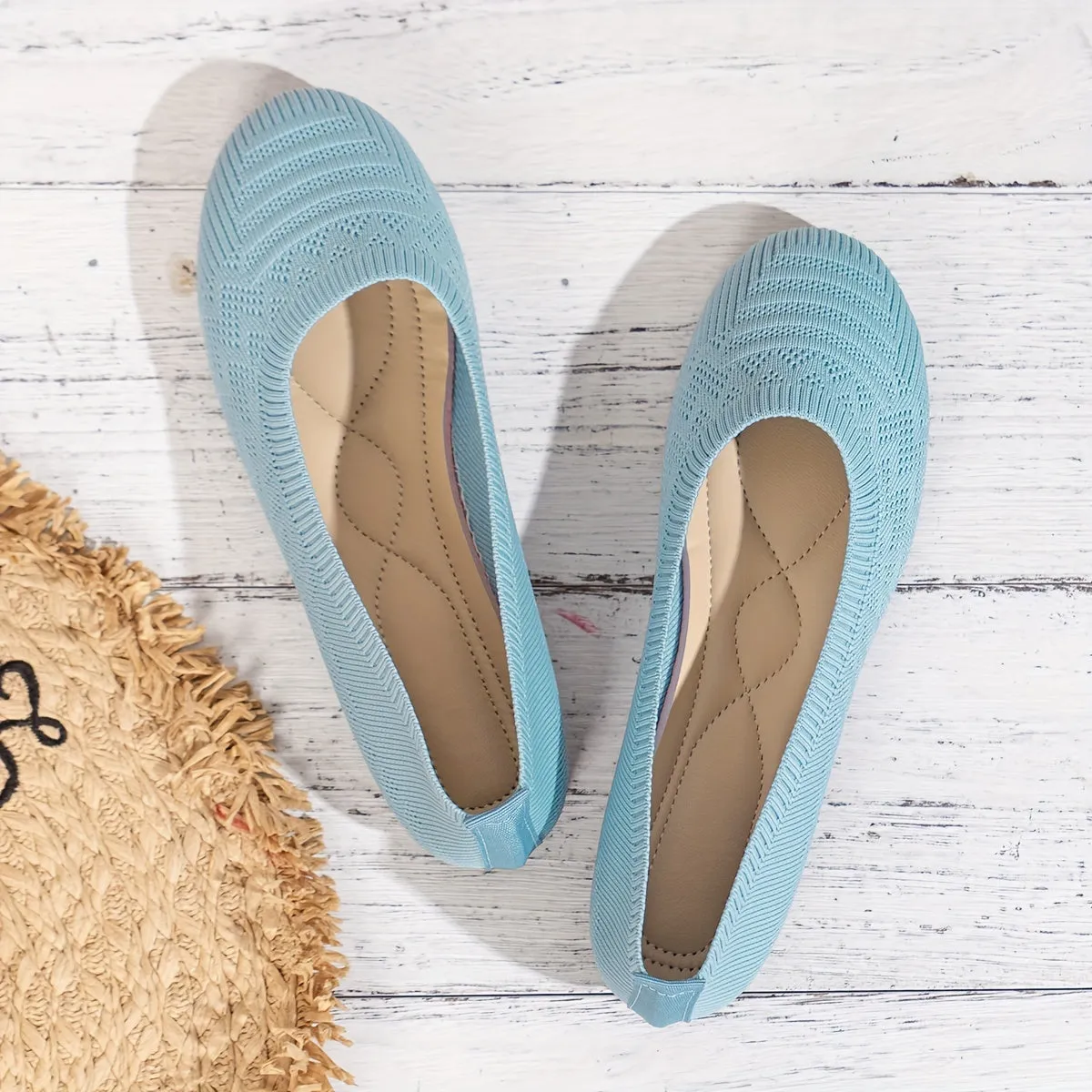 Breathable Knit Ballet Flats