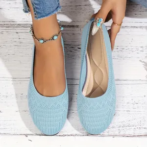 Breathable Knit Ballet Flats