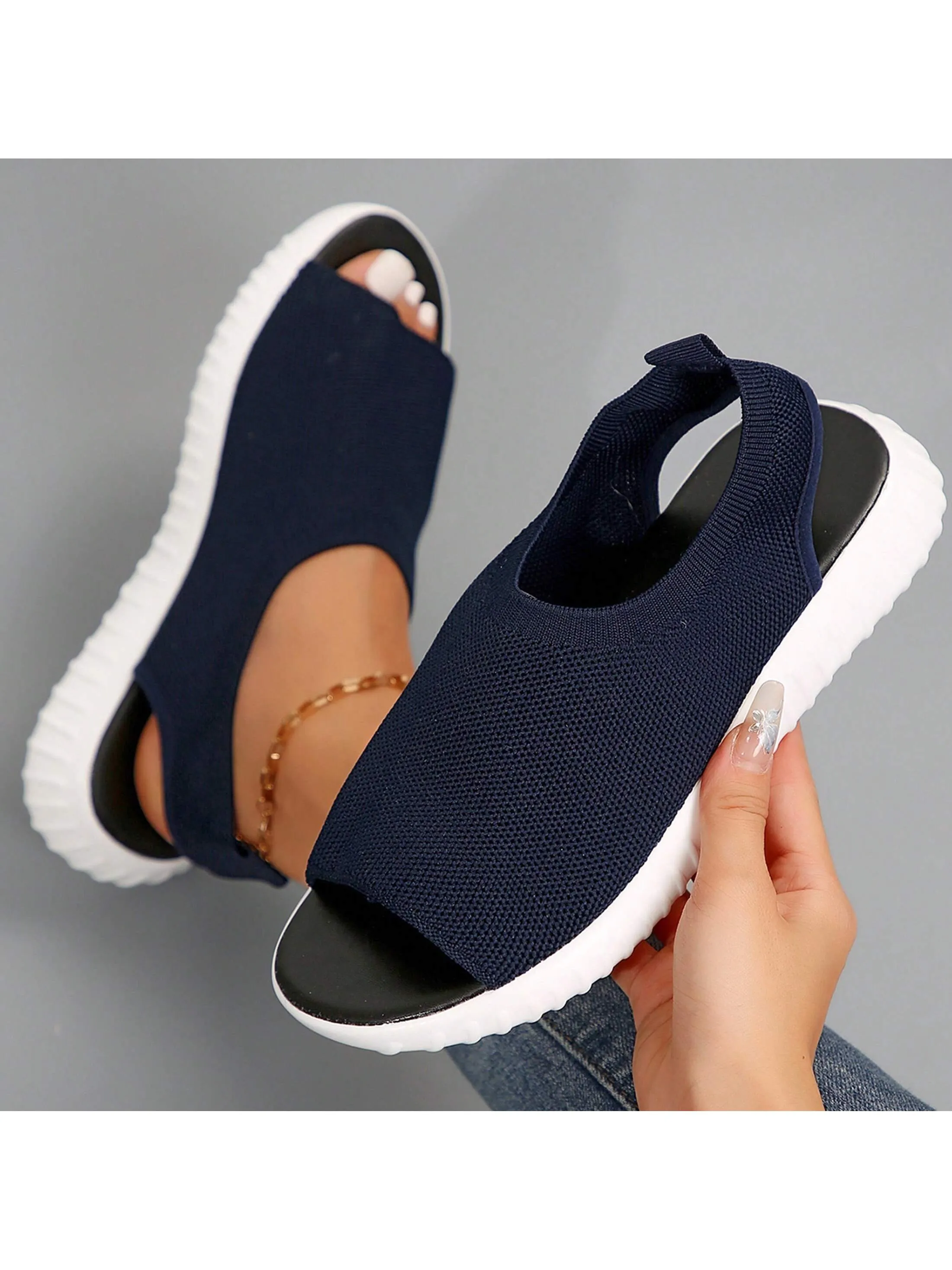 Breathable Mesh Peep-Toe Wedge Platform Sandals – Ultimate Comfort for Stylish Summer Days