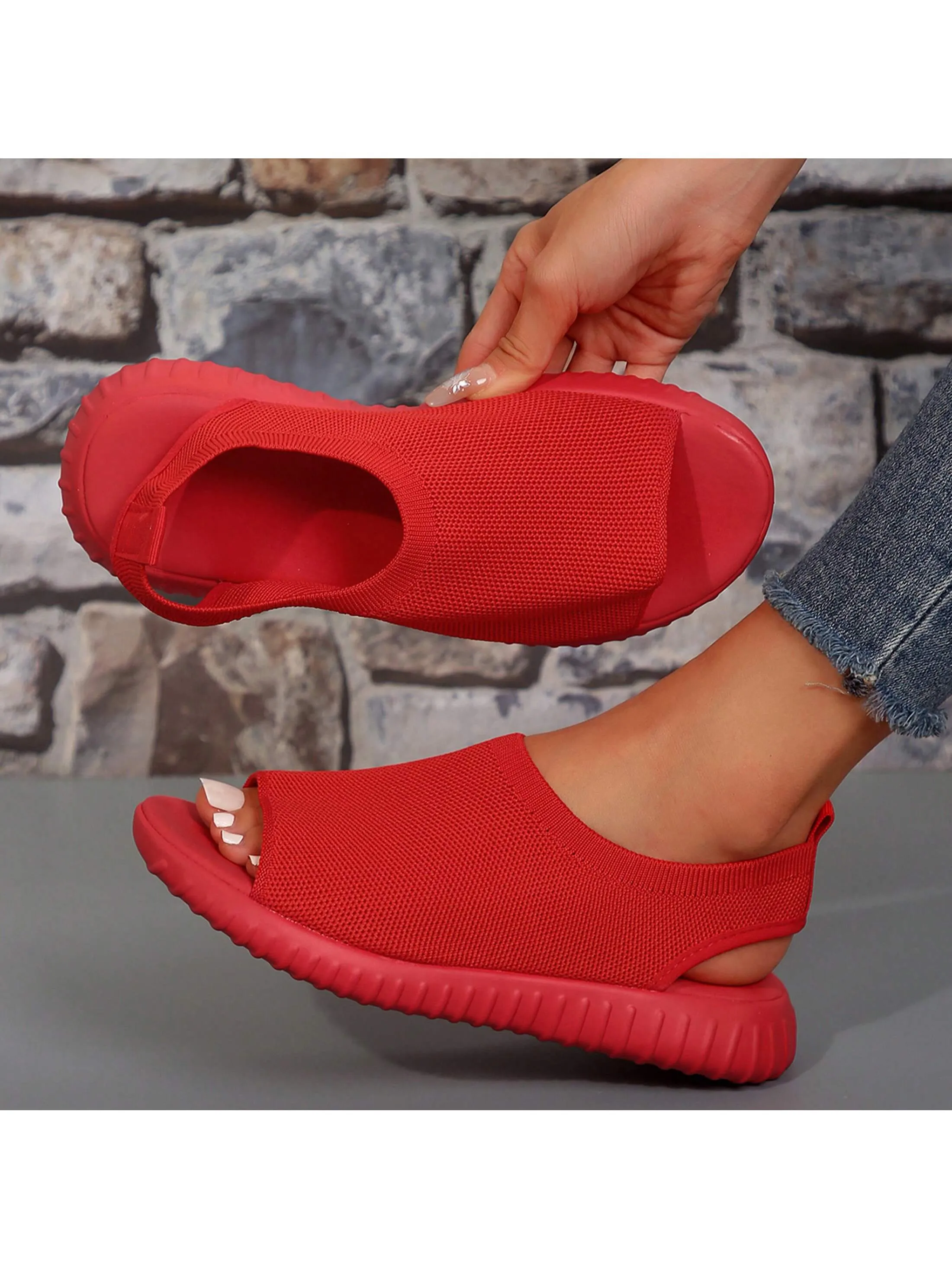 Breathable Mesh Peep-Toe Wedge Platform Sandals – Ultimate Comfort for Stylish Summer Days