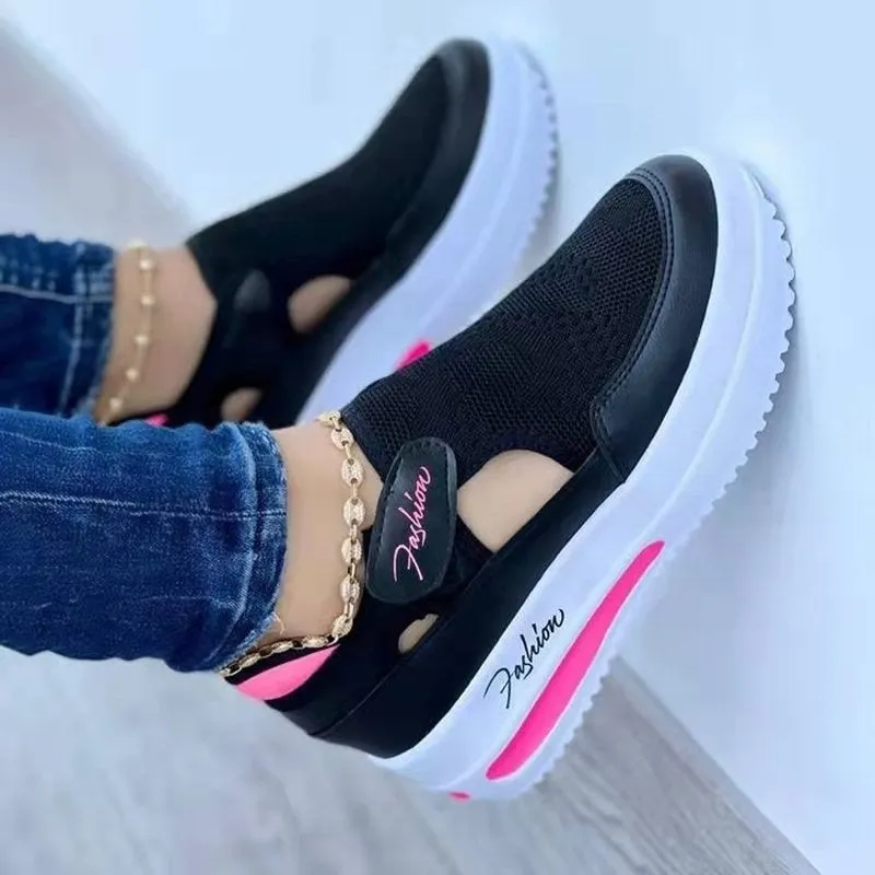 Breathable Mesh Platform Sneakers