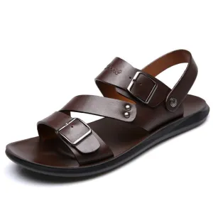BreezeWalk™ - Men's Genuine Leather Barefoot Sandals