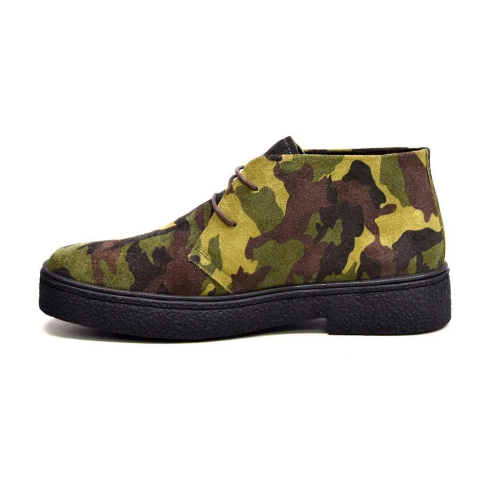British Walkers Playboy Classic Men's Camo Suede Ankle Boots