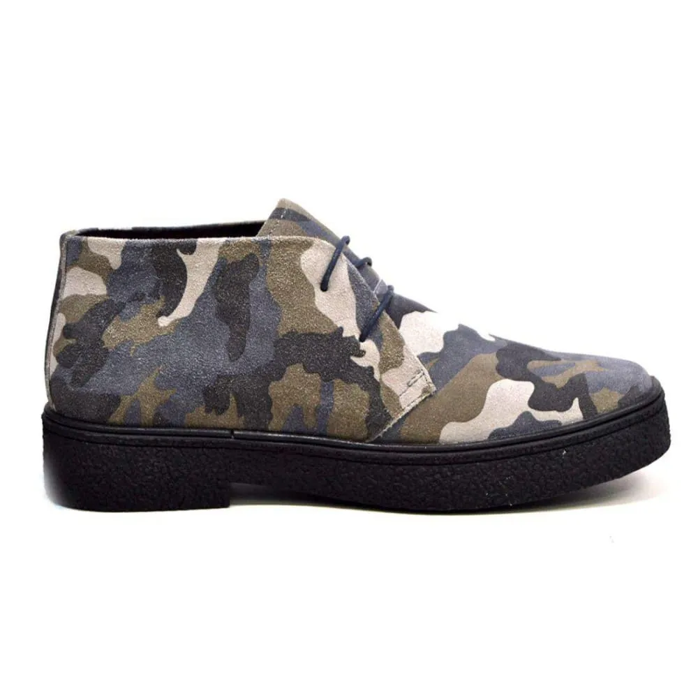 British Walkers Playboy Classic Men's Camo Suede Ankle Boots