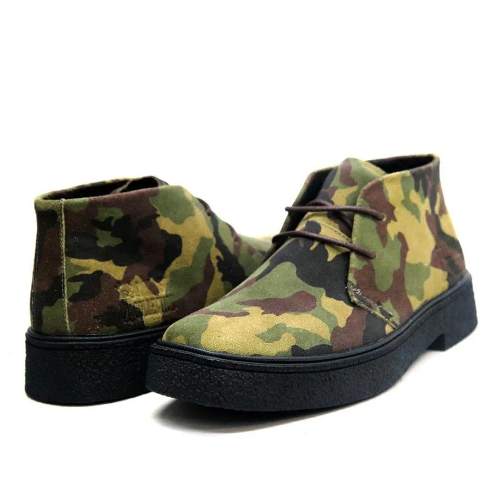 British Walkers Playboy Classic Men's Camo Suede Ankle Boots